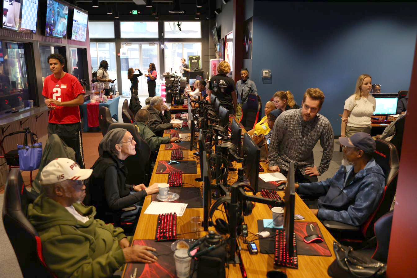 A packed Senior Esports USA open gym session